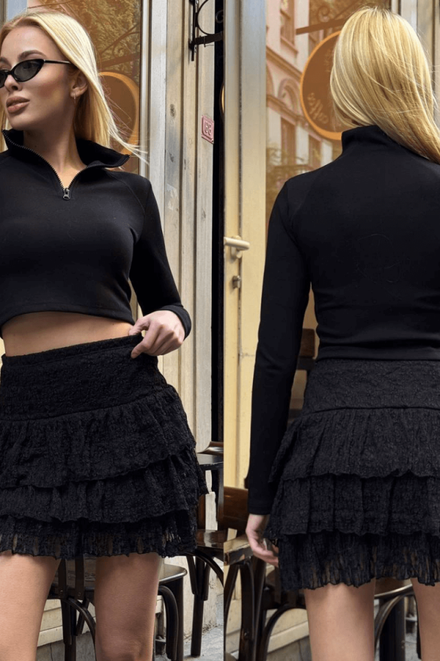 Women's Layered Lace Short Skirt