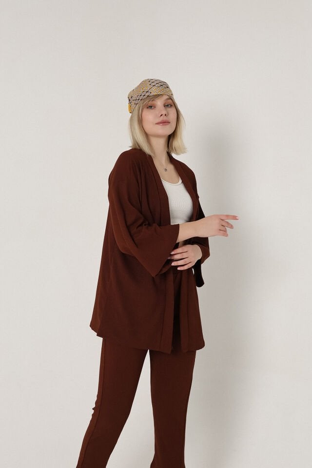 WOMEN'S KIMONO TOP AND BOTTOM SET