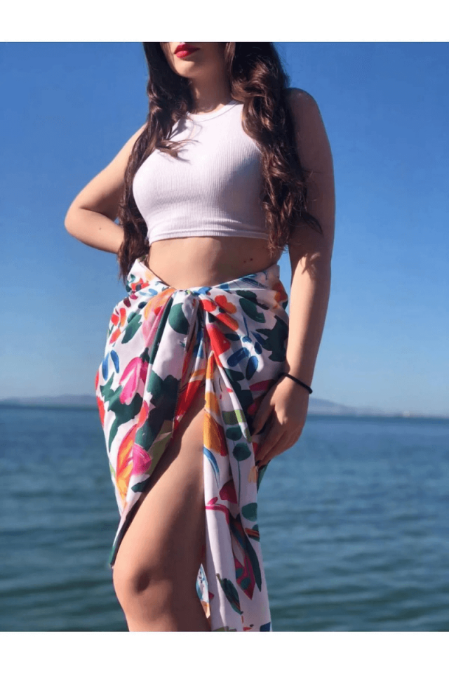 Women's Floral Patterned Standard Bodrum Pareo